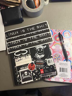 UnAmerican Activities - "Linux is the Shit" Stickers