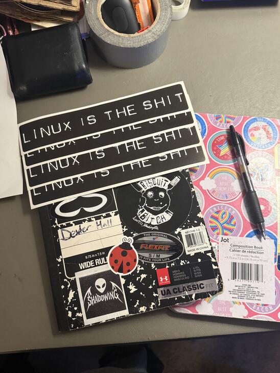 UnAmerican Activities - "Linux is the Shit" Stickers
